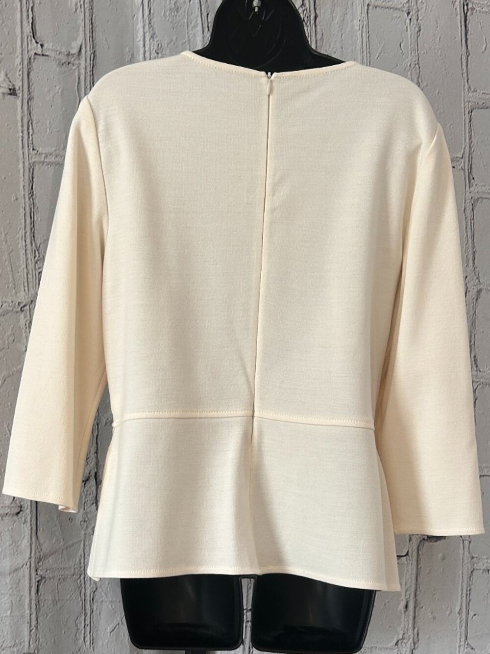 St. John | Peplum Top with Three Quarter Sleeves - Picture 10 of 16